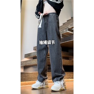 ins宽松直筒潮牌牛仔裤港风新款休闲裤子K5224 P45控58 B315图片