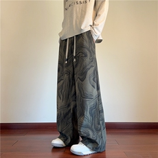 秋季新款风扎染灯芯绒设计宽松休闲裤B315-K25835-特p35控68，男装休闲裤，电商B315