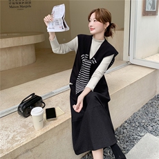 现货新款马甲打底半裙（送披肩）套装25093P195K288，女装套装/套裙，2D035