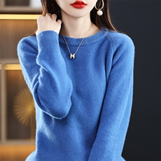 特价清仓春秋韩版羊毛衫女套头圆领短款宽松百搭打底衫羊绒衫毛衣，女装羊毛衫，暖钟情羊绒