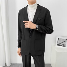高级感西装外套男痞帅韩版潮休闲宽松百搭春秋商务正装小西服Y74，男装西服，星座1116A-2（原606A-1）