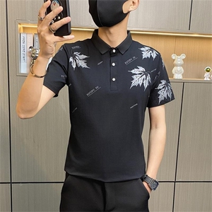 PL024-P35控55短袖polo衫男士夏季潮流半袖上衣服冰爽棉翻领半袖T图片