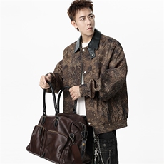 JK2663-P83M-8XL秋季美式复古扎染休闲皮翻领夹克外套控148，男装夹克，星座109