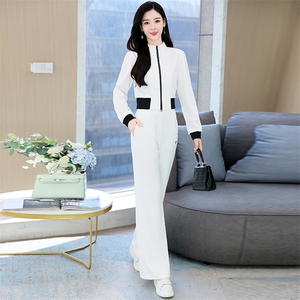 欧货气质女神范高端休闲套装女春装2024新款减龄阔腿裤两件套套裤图片