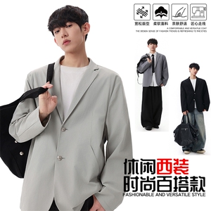 春季新款商务风西装外套男休闲西服男士西服X02629-P83图片