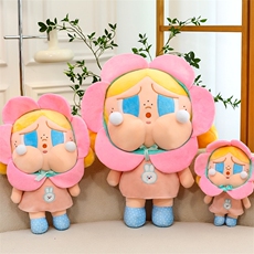 卡通crybaby可爱哭娃毛绒公仔玩偶电玩城抓机labubu娃娃玩具抱枕