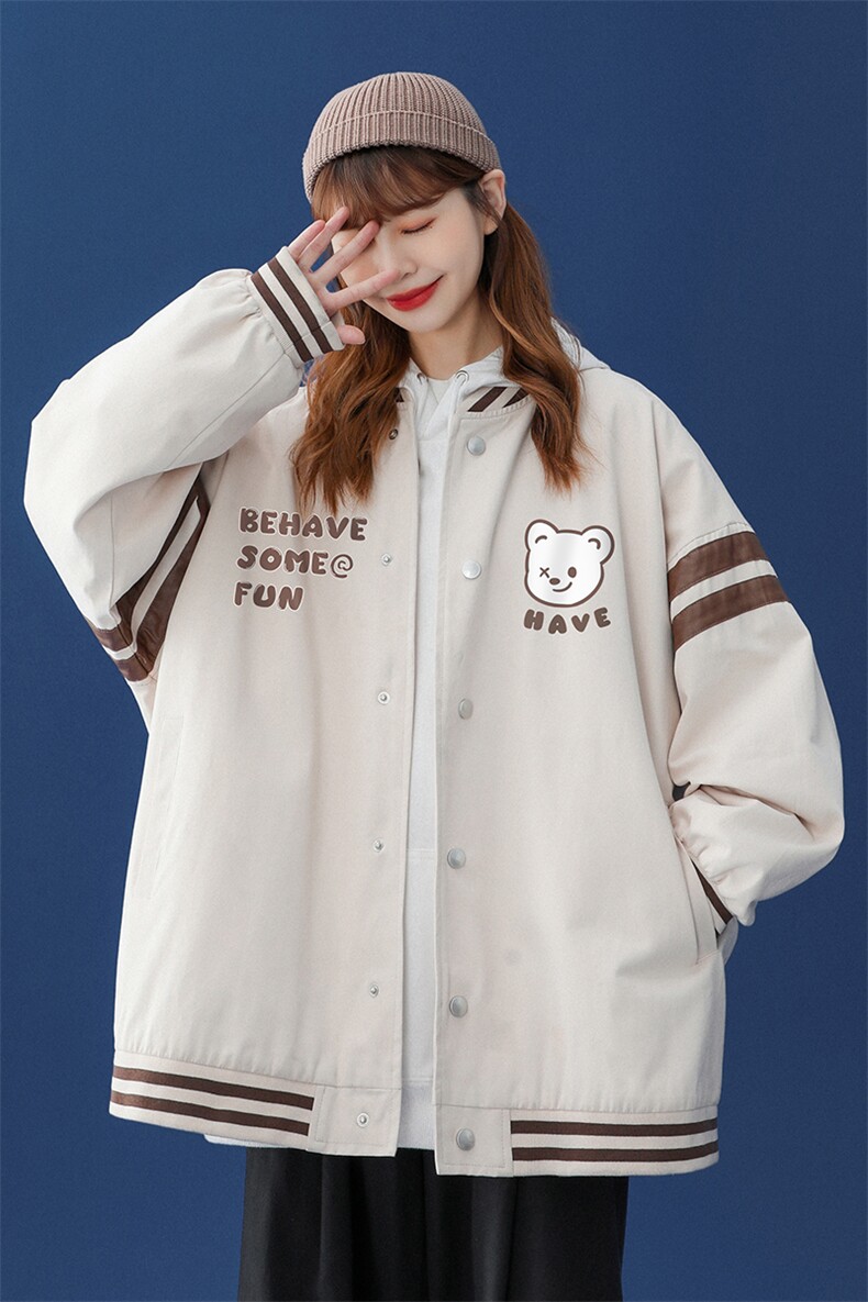 中性秋季百搭袖子拼接撞色宽松夹克情侣棒球服外套G6291P65控78,男装夹克,电商A268