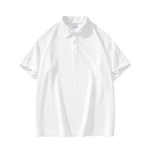 得物抖音二开 珠地网眼透气面料 纯色宽松短袖T恤翻领POLO衫 PL09图片