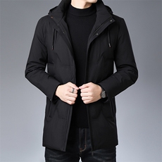 XS98208冬季男士羽绒服男装连帽中长款白鸭绒潮流加厚保暖P220，男装羽绒服，电商B360