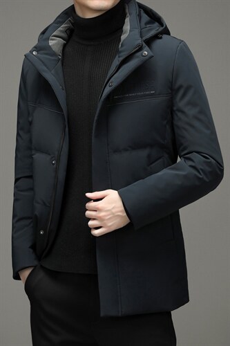 21新款中年羽绒服可脱卸帽男中长款休闲商务冬装外套HM2370-P305,男装羽绒服,电商B212（原钱塘6029）