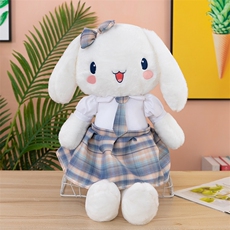 蓝色格裙