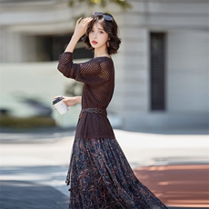 【现货！主推款】碎花套装连衣裙女，女装套装/套裙，素月