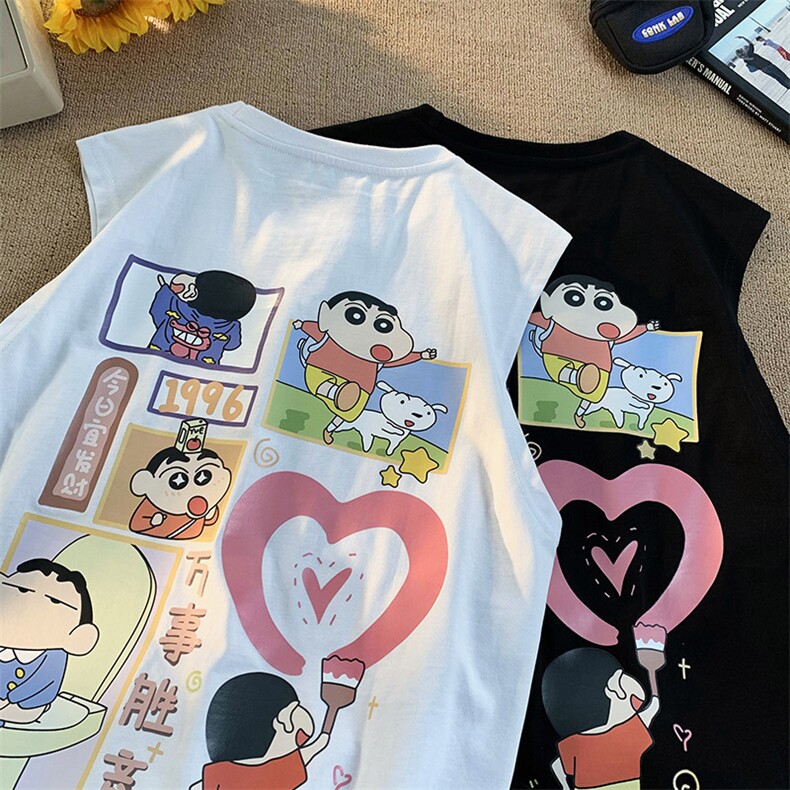 抖音供货、200克现货全棉印花背心宽松无袖T恤D223A-BX2307-P25，男装背心/马甲，电商019-1