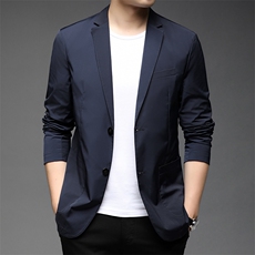 YY-A6228801男式2023春秋西装男西服棉麻外套修身商务休闲男P190，男装西服，电商B360