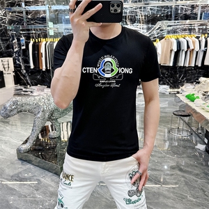 新款品质高端精品欧货夏季男T恤短袖潮流抖音A227B-A-756-P48图片