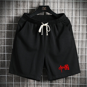 MK37276-P15 冰丝短裤男士大码宽松休闲五分裤男运动中裤 网格图片