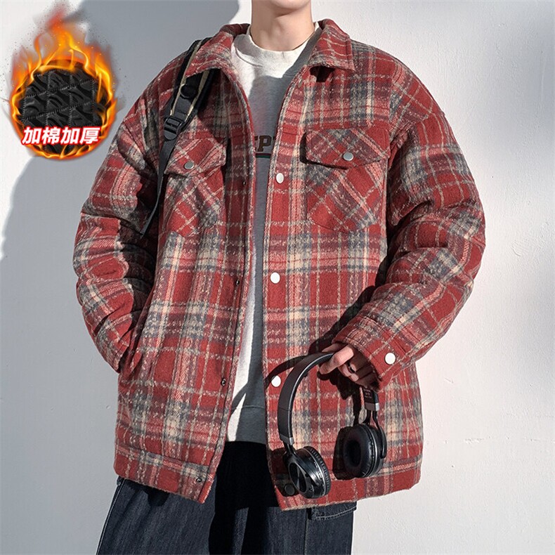 特批P75无差价薄款改冬季小香风棉服男加厚大码棉衣外套J606J加棉,男装棉衣,电商A001-1