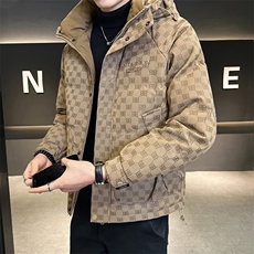 男休闲连帽羽绒服花纹面料面包服A329-TL8566-P205，男装羽绒服，电商A329