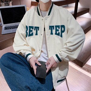 春秋季美式复古棒球服ins港风潮流夹克外套男上衣 W5431-P55图片