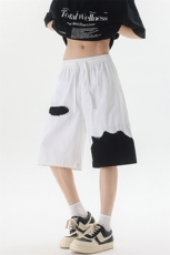 8XL-M特大码短裤男夏季新款大码vibe破洞拼接高街短裤DK1518P50，男装牛仔裤，电商D206-1