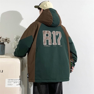 冬上新加棉加厚棉服潮青少年连帽棉衣外套男女 8325-P110控价158图片