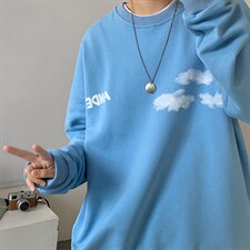 2022春款炸街个性卫衣男女圆领情侣装223-7-WY20，男装卫衣，星座227-7