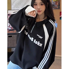 【004】半拉链立领卫衣男宽松上衣服休闲套头外套A079-A34-P36，女装短外套，电商A079