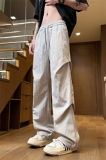 量大优供视频夏季直筒宽松阔腿男女休闲裤CK31特P28控58M-4XL，男装休闲裤，电商B325
