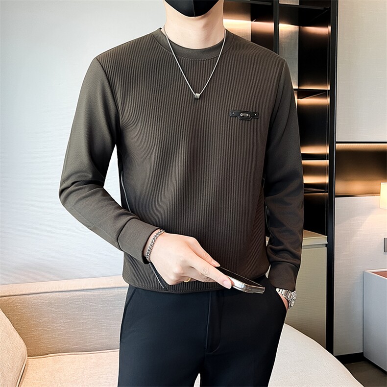店主风秋冬男士时尚潮流长袖卫衣男打底T301A-1/W03/P58控78,男装T恤,星座301A-1