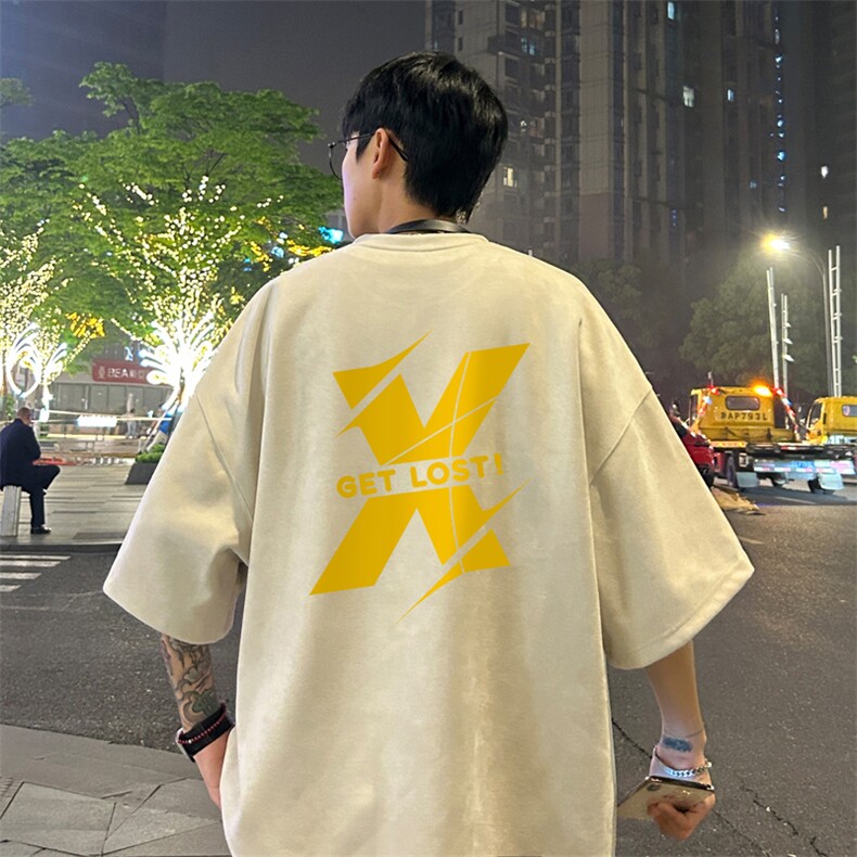量大优供视频重磅麂皮绒短袖T恤男JPDX231-特P19,男装T恤,电商B367