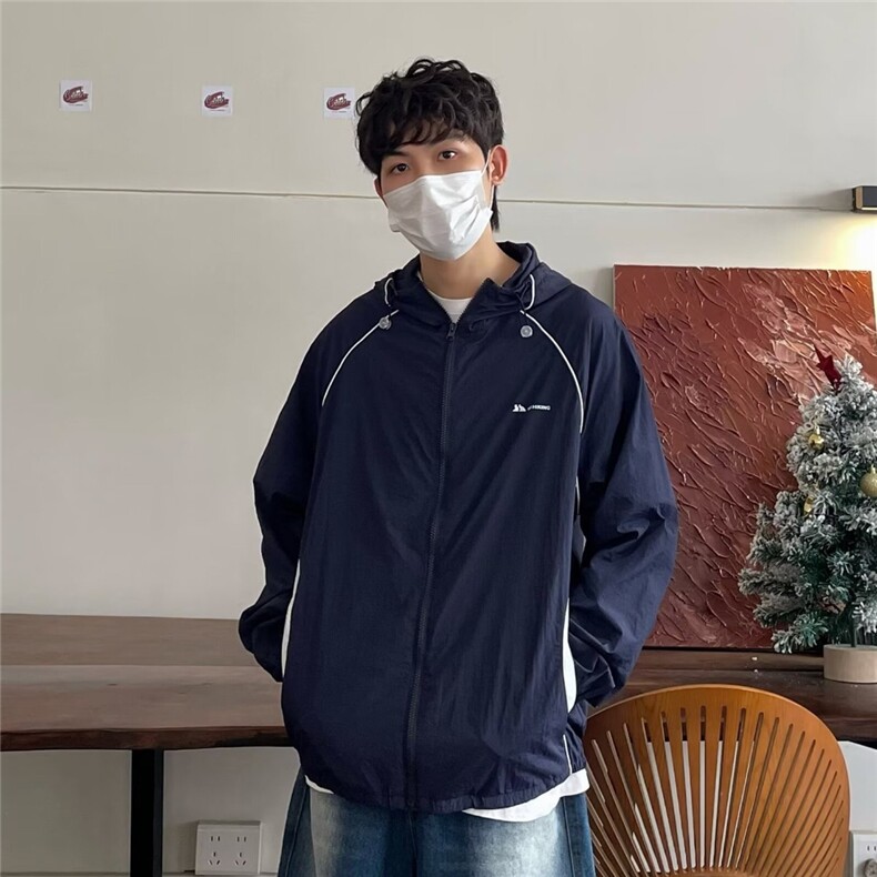 夏季户外登山UPF50+防水防晒衣男宽松轻薄情侣百搭工装外套女潮,男装防晒衣,星座1210-1