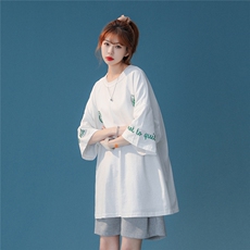 1中性风大码M-5XL日系休闲情侣潮风短袖T恤DT7638P30控45，男装T恤，星座226-2