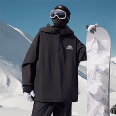 防风防水兔耳保暖滑雪服男女银狐绒大码设计感外套M38-P125控178，男装棉衣，电商A001