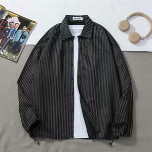 男春季防晒衣条纹缩袖口C991P30图片