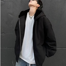 2024新款美式秋冬加厚毛领座山雕连帽夹克外套男女保暖棉服M6155，男装夹克，星座506