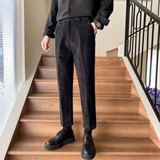 灯芯绒西装裤子男春秋季休闲长裤秋冬直筒西裤韩版修身潮流D01，男装西裤，星座1116A-2（原606A-1）