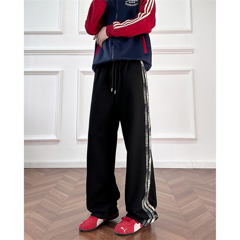 A178-XK60023-P35三条杠美式直筒休闲卫裤长裤青少年透气裤子，男装休闲裤，电商A178