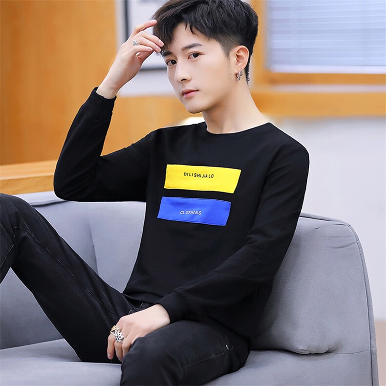 家乐7002春季小衫新款潮流男士t恤男长袖卫衣韩版帅气打底衫,男装T恤,电商D310（原电商305）