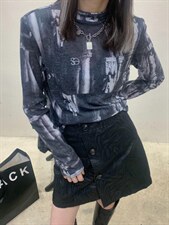 斑马纹皮a字裙，其它，Alissa Lin