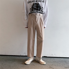 九分裤男春秋宽松韩版潮流休闲裤港风ins直筒西裤x209-p38加绒42，男装西裤，星座1008