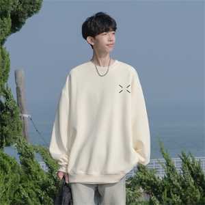 抖音品质秋季新款重磅简约百搭仿棉圆领卫衣wycm8228-特批28控49图片