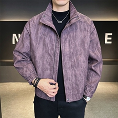 加棉加厚高级感男装皮衣立领宽松潮牌皮夹克C317-H25931-P185，男装夹克，电商C317