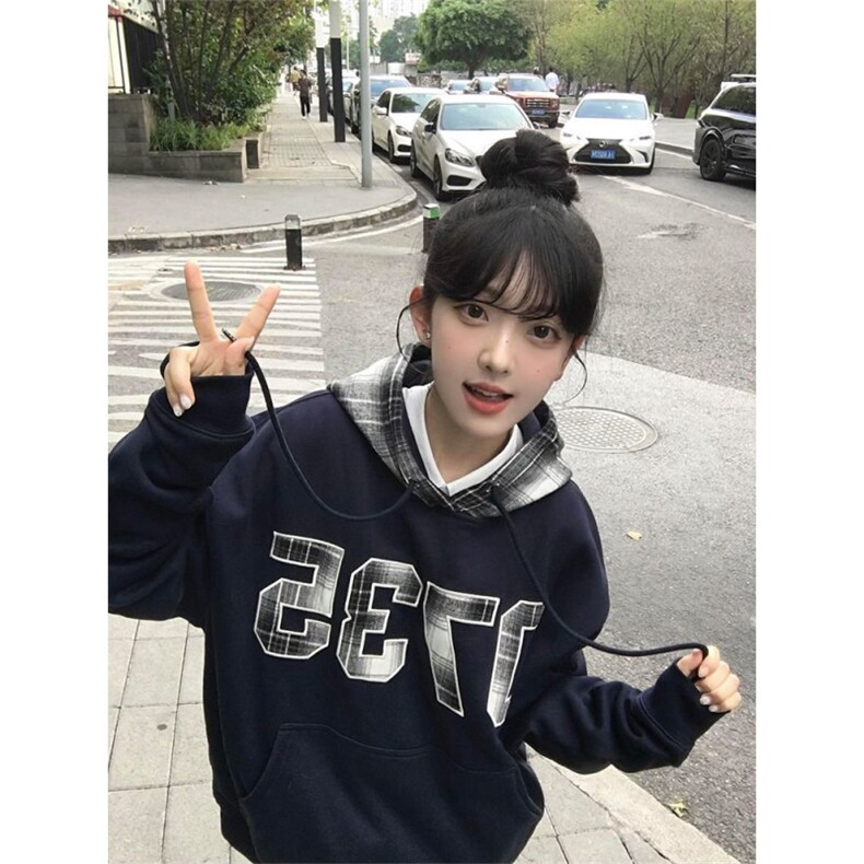 5544-P52原版做工刺绣贴布纯棉华棉复合休闲卫衣薄款/加绒,女装卫衣/绒衫,星座617A-2