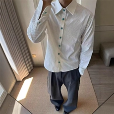 2025年原创设计长袖衬衫男高级感衬衣春秋休闲百搭外套，男装衬衫，星座506A