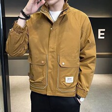 夹克外套男春秋季2025新款立领夹克潮流工装口袋男士时尚帅气上衣，男装夹克，星座218-8