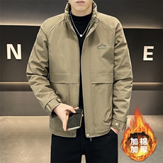 秋冬加棉加厚大码工装外套男士帅气立领夹克时尚棉服ZY802-P65，男装棉衣，星座310B
