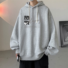 连帽卫衣男大码胖子帽衫大号运动服WY2431-P35，男装卫衣，电商A040
