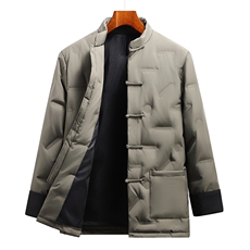 9366^冬季新款潮风加厚保暖羽绒服中式复古唐装羽绒服外套，男装羽绒服，钱塘777(原3023)