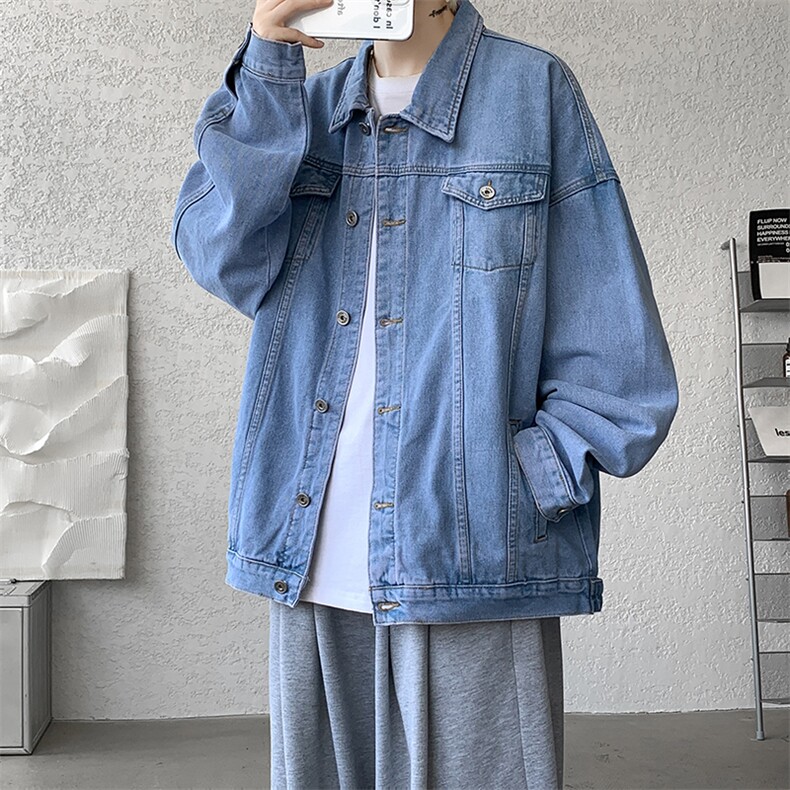 牛仔夹克男秋季新款港风宽松大码美式外套上衣S608-P68,男装夹克,星座214-3