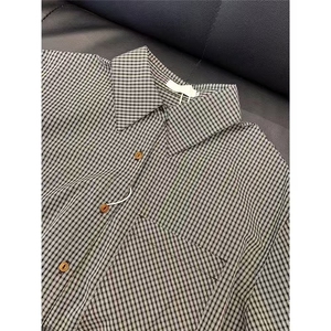 韩系格子衬衫外套秋季新款设计感衬衣小众开衫上衣LS235P46,格子长羽绒服怎么搭配好看吗图片
